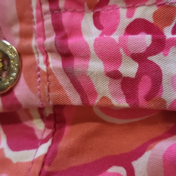 LILLY PULITZER Pink Buttercup Short 5" Scalloped Hemline - Picture 6 of 15